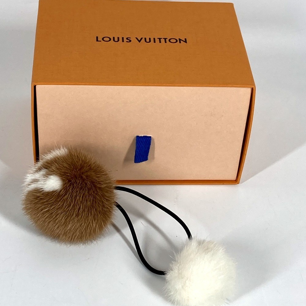 LOUIS VUITTON M77738 Logo fur Scrunchie-Vizon LV Cozy hair