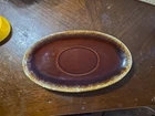 Vintage Hull pottery USA Small Drip/Gravy Boat Plate Platter 11 x 6 GUC