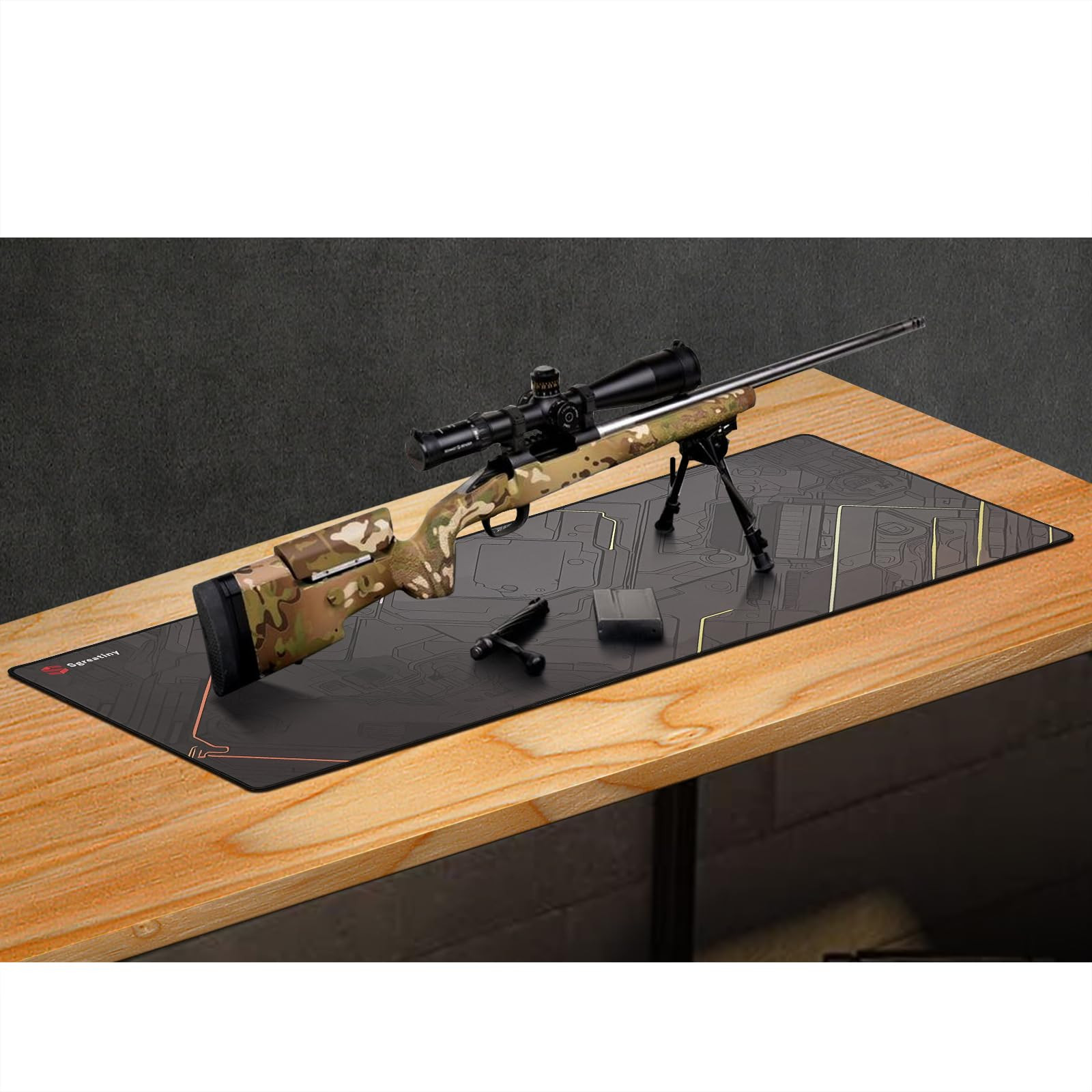 43"x 16" Large Gun Cleaning Mat,Work mat,Double Thickness Anti Slip Pads,Tabl...