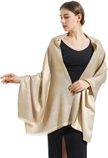 Ciormis Sparkly Metallic Shawls and Wraps Pashmina for Women Evening Dresses