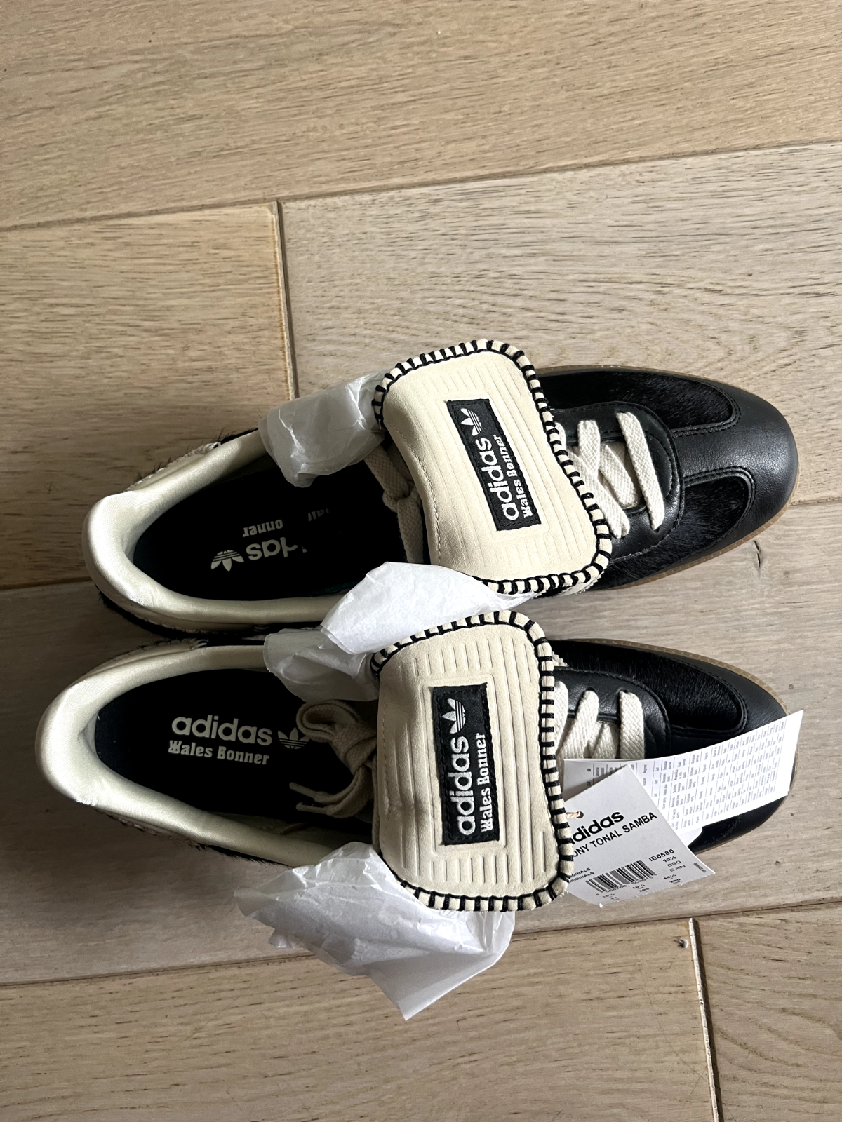 Galles Bonner Samba Uomo 10.5 Nero Pony Hair Autentico Adidas