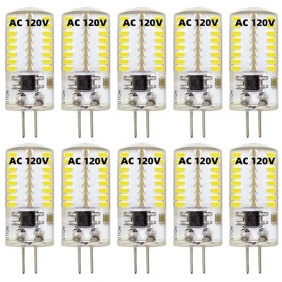 ZHENMING G4 LED Dimmable Bulb 110V-130V Cool White 6000K 3W Halogen Equivalent