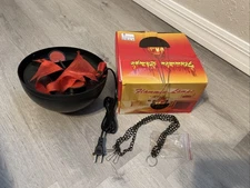 Halloween Hanging Fire Flame Light Lamp Decoration with Red LEDs