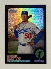 MOOKIE BETTS 2022 Topps Heritage Chrome #386 Black Refractor #/73