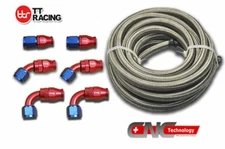 AN-10 Stainless Steel PTFE Fuel Hose 3.5M 12FT Swivel Teflon PTFE Fitting Kit