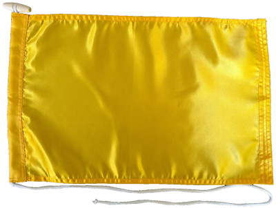 Gelbe Quarantäne Q Flagge mit Seil und Knebel 18'' x 12'' (45 x 30 cm)