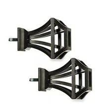 CAMBRIA PREMIER COMPLETE SQUARE BIRDCAGE FINIALS MATTE BROWN 2PCS 341268 NEW