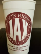 Plastic Cup Promo-Ad-Jackson Brewery Jax Bistro Bar New Orleans LA Ad-VTG
