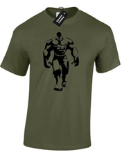 Image of SILHOUETTE OF HULK MENS T-SHIRT FUNNY AVENGER THOR MANGYM DESIGN TOP IRON