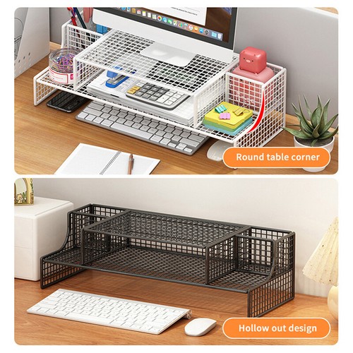 Computer Monitor Stand Elevated Hollow Cooling Laptop Rack Desktop Storage - Picture 5 of 14