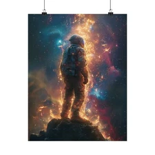 Cosmic Astronaut Poster - Outer Space Explorer Art Print