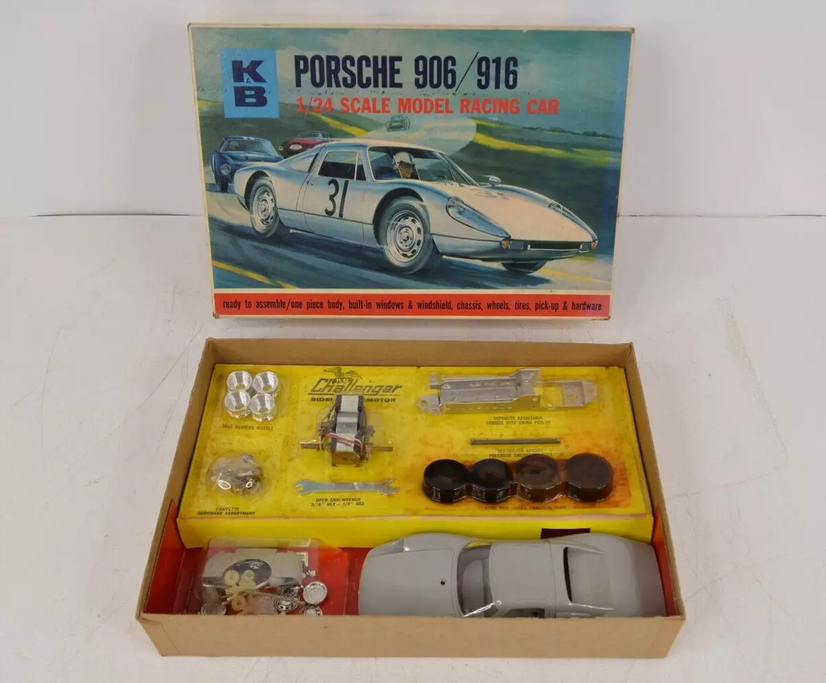 NEW K B Porsche 906 916 Slot Car Racing Kit 1 24 Scale Challenger