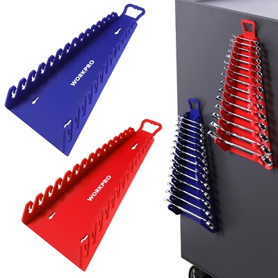 2-PACK Magnetic Wrench Organizer,15-Slot Gripper Reverse Wrench Holder for Tool