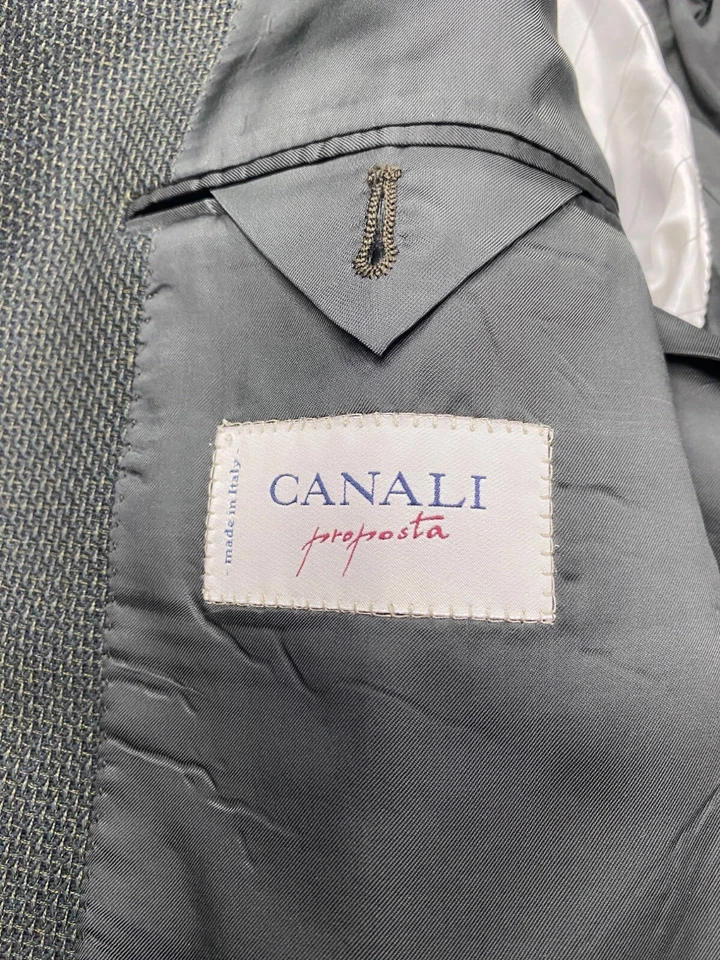 Blazer Canali Hombres 56R Proposta Tessuto Lana Tweed Abrigo Deportivo Chaqueta Hecho Itlay Foto 4 de 4