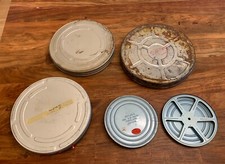 Lot of 4 Vintage Metal Film 7" 8mm Film Reels 3 With Case
