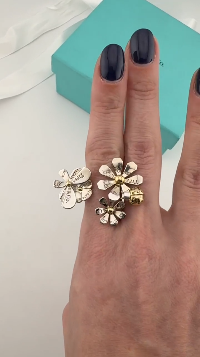 TIFFANY&Co. ジョリービーズフラワーリング　11号 楽天市場】ティファニー ペーパー フラワー リング 11号 磨き済