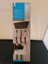 Style Selections Steel Multi-Tool Hanger 3-Position Magic Holder/Holds Broom-Mop