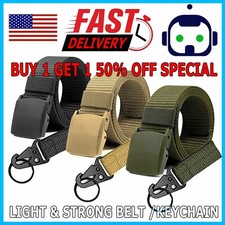 Men Casual Military Tactical Army Adjustable Quick Release Belts Pants Waistband