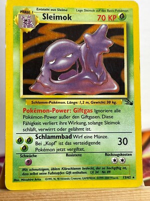 Sleima 13/62 Fossil Holo Deutsch VG Pokemon