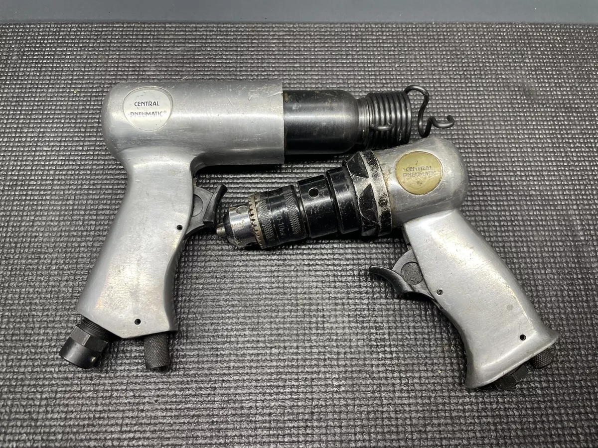central pneumatic air Tools. 3 8 air Drill And Air Hammer. Both