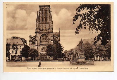 PHALSBURG Pfalsburg Mosel AK 57 Waffenplatz und katholische Kirche