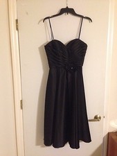 black bridesmaid dress with detachable straps size 10 Mori Lee Madeline Gardner
