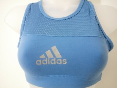 Adidas Girls Blue Athletic Racerback Sports Bra Size Medium
