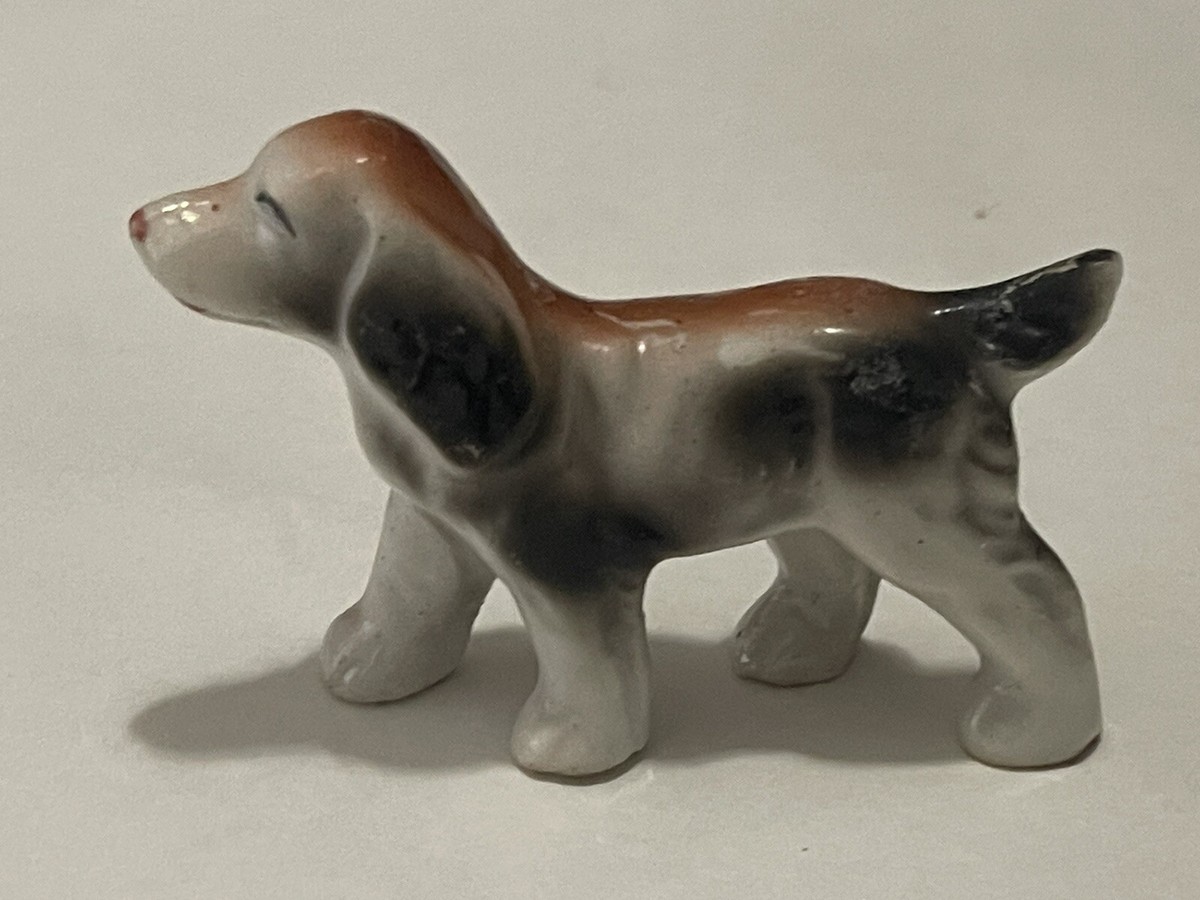 Collection of 5 Vintage Porcelain Figurines of Dogs Occupied Japan