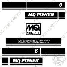 Fits MQ Power 6 Decal Kit Whisperwatt Generator - 7 YEAR OUTDOOR 3M VINYL!