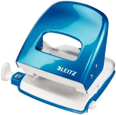 LEITZ Locher Bürolocher Nexxt 5008, blau-metallic, Schachtelverpackung