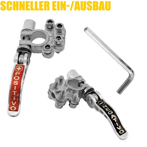 2 Stück Autobatterie Polklemmen Klemmen für KFZ Batteriepol Batterieklemmen DE - Bild 8 von 12