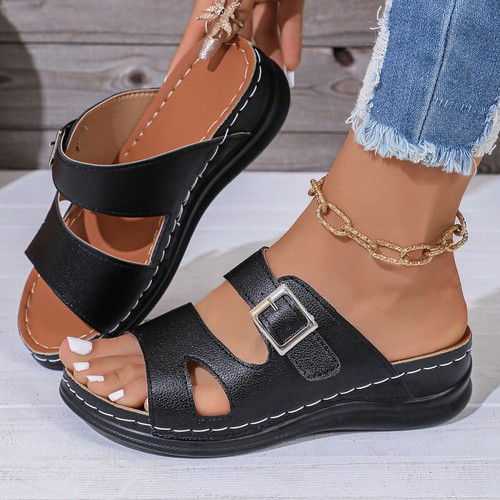 Women's Hollow Mesh Slide Sandals, Breathable Mesh Sandals For Women