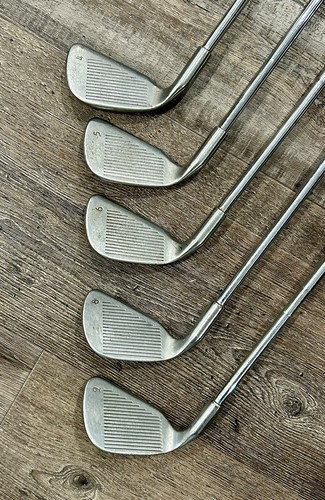 Ping Eye 2 Iron Set Black Dot steel Shafts 4,5,6,8,9 Irons Lamkin Fat Grips! - Picture 5 of 8