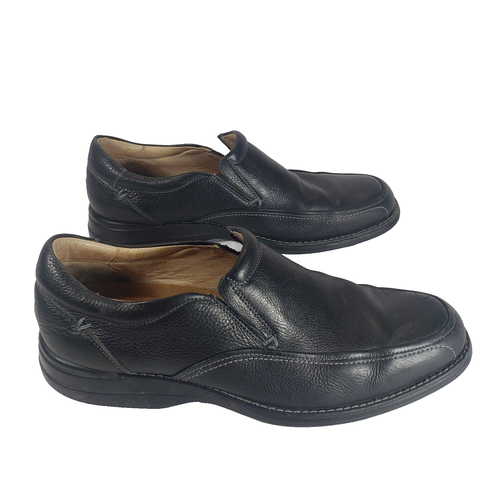 SAOLA Mocassino Johnston Murphy uomo 11 5 m nero pelle ciottoli scarpa slip on suola nera
