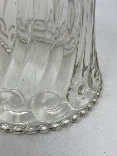 Clear Ribbed Swirl Button Glass Lamp Ceiling Fan Light Shade 2" Fitter 6" Tall - Picture 8 of 8