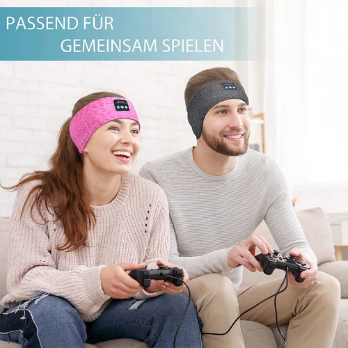 Drahtlose Musik Bluetooth Kopfbügel Sport Kopfhörer Augenmaske für Schlaf Arbeit - Bild 5 von 17