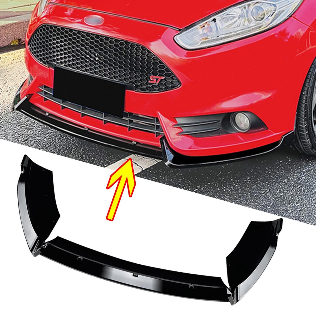 Front Bumper Spoiler Splitter Lip Body Kit For Ford Fiesta ST MK6 2012-2017  2014