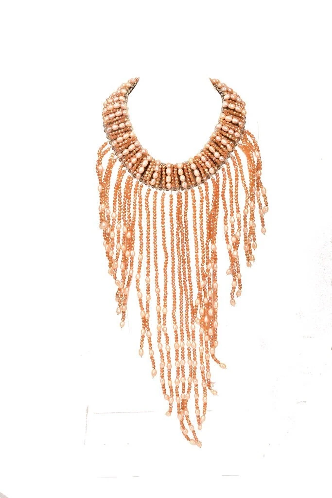 Vidrio Perla Marrón Moda Collares y Colgantes