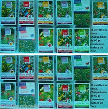 Boite de GRAINES DE FLEURS, 11 variétés AU CHOIX, 60 gr = Couvre 7 m2 de surface