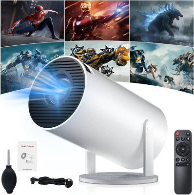 2025 4K Mini Projektor 180°Drehen Beamer WiFi Bluetooth für Phone/Xbox/Laptop/TV