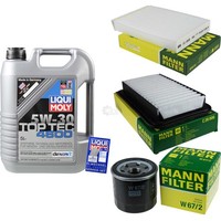 Mann Inspektionspaket 5L Liqui Moly Top Tec 4600 5W-30 FüR Opel Agila (B) 1.2