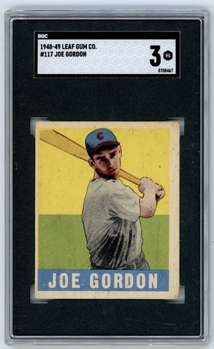 Joe Gordon #117 1948 Leaf card