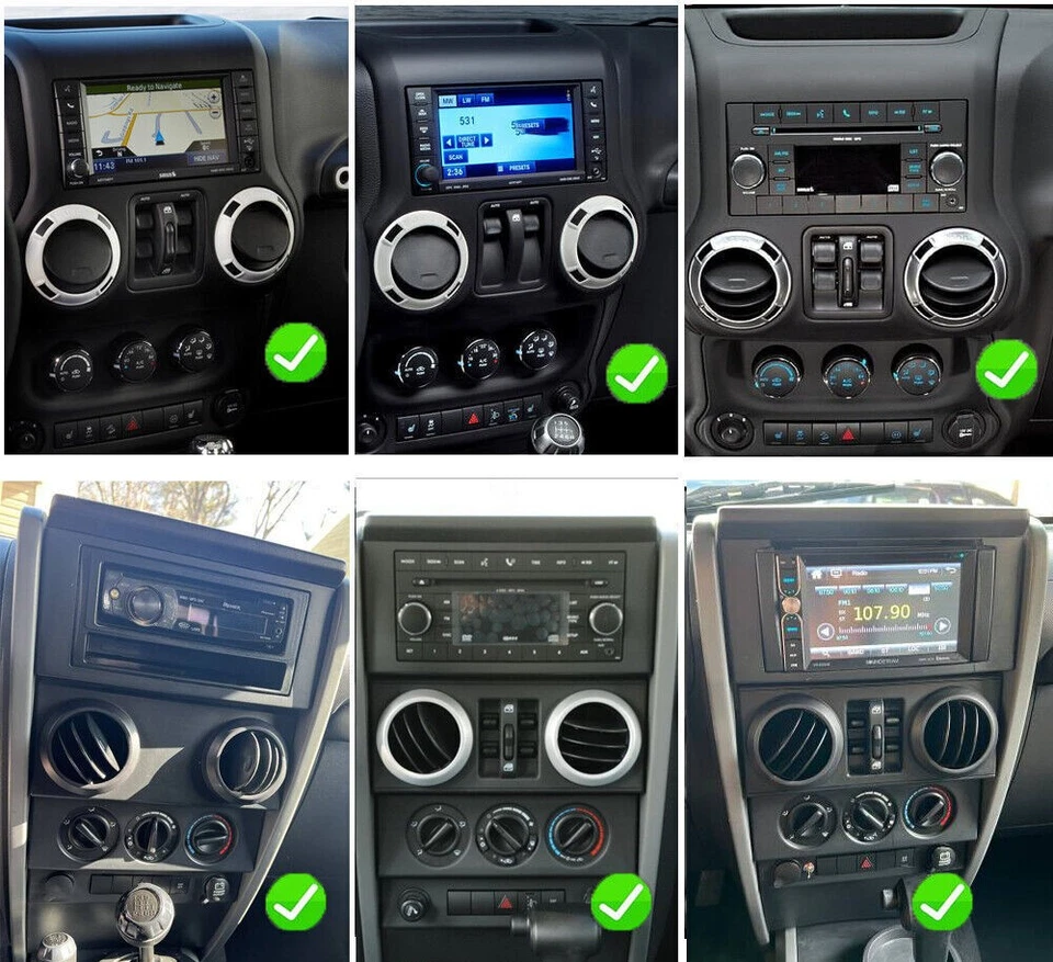 Android 13 Apple CarPlay Car Stereo Radio GPS Navi For Jeep Wrangler 2007-2017 Foto 2 de 4