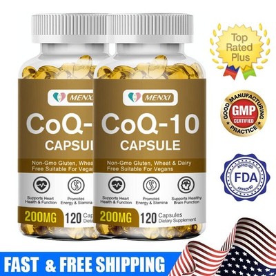CoQ10 200 mg 240 Veg Capsules GMP Quality Assured Vegan Vegetarian Heart Health