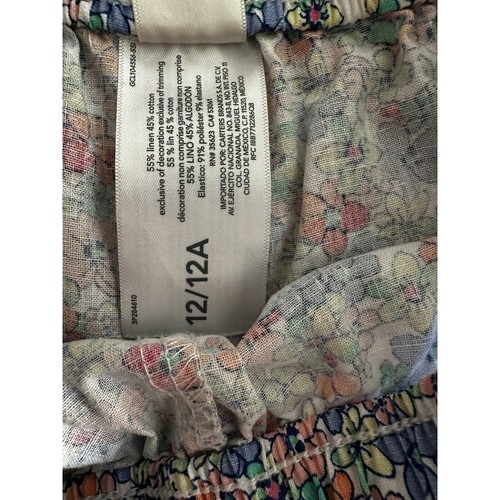 OshKosh B'Gosh Girls Multicolor Flower Shorts Elastic Tie Front Size 12/12A - Picture 4 of 4