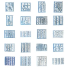 Professional Silicone Nail Decors Template Nail Carving Moulds Nail Decors Molds