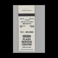 Matchbook Cover Conoco Plaza Service Center Vienna MO
