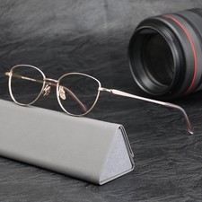 Titanium Cat Eye Eyeglass Frames Retro Women Full Rim Retro Glasses 52 17-145mm