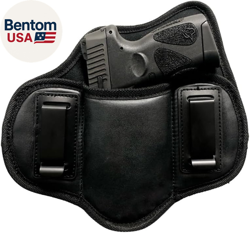 Fujobi Pancake Left Hand Holster, Gun IWB Holster Faux Leather
