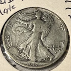 1917-D Obverse Walking Liberty Half Dollar Choice Original Fine/VF